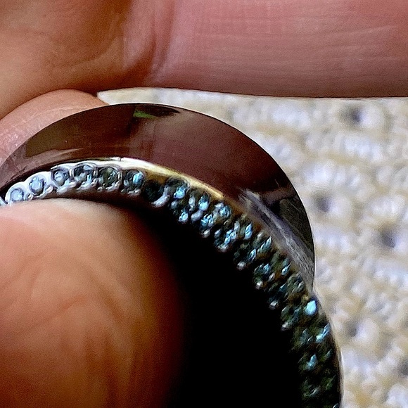 Michael Kors Hematite & Turquoise Blue Barrel Ring - Picture 8 of 15